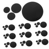 WOONEKY 40pcs Black Acrylic Circular Miniature Base for DIY Projects