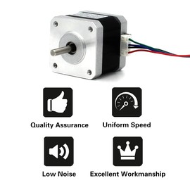 (pack of 2) MOTOU® NEMA17 stepper motor high torque bipolar DC step motor kit MOTOU