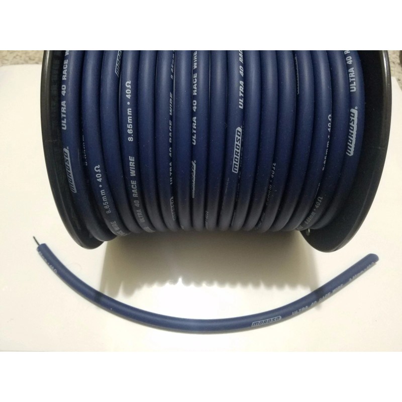 Moroso 8.65mm MOROSO ULTRA 40 ohm Race Wire BLUE silicone
