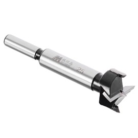 Kozelo Forstner Drill Bit - [25 mm] Tungsten Carbide Drill Opener for Wood Furniture Hinge Woodworking Use Round Shank Black