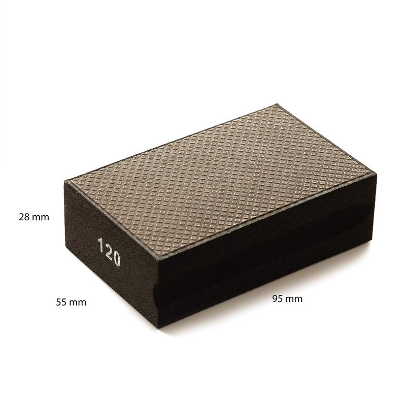 Glass Polish 15014| Diamond Hand Pad, Hand-Held Sanding Block for