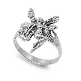 CloseoutWarehouse Sterling Silver Fairy Goddess Ring Size 8