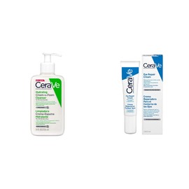 CeraVe Limpiadora Crema-Espuma Hidratante Facial Diaria para Piel Normal a Seca 236ml  Crema Reparadora para el Contorno de Ojos 14gr Crema...        