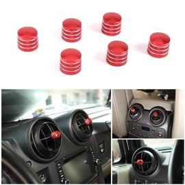 PIUGILH Air Vent Lever Cover Wind Outlet Knob Decoration Trims 6PCS for Hummer H2 2003-2007,Air Vent Conditioner Adjustment Button Trims Cover