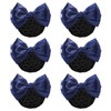 6 Pieces Stain Bowknot Hair Snood Net Women's Hair Bun