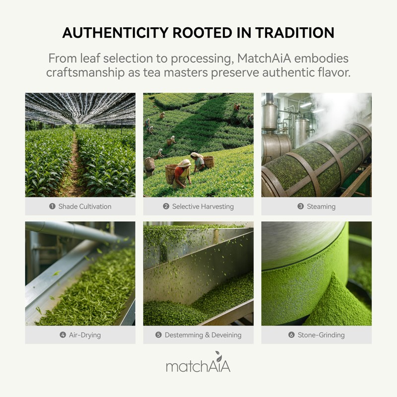 MatchAiA Organic Ceremonial Matcha Green Tea Powder - Premium Ceremonial