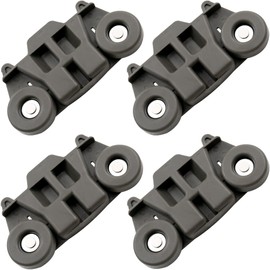 UPGRADED W10195416 (4-Pack) Lower Dishrack Wheel Assembly for Kitchenaid Whirlpool Maytag Kenmore Dishwasher