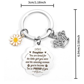 Graduation Gift Daughter Gifts Keychain Daughters Birthday Gift Daughter Back To School ChristmasGifts Daughters Valentine