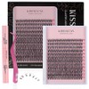KISSXIAOYA Cluster Eyelash Extensions, 240 Pieces, 30D Curl Lashes, 9-15