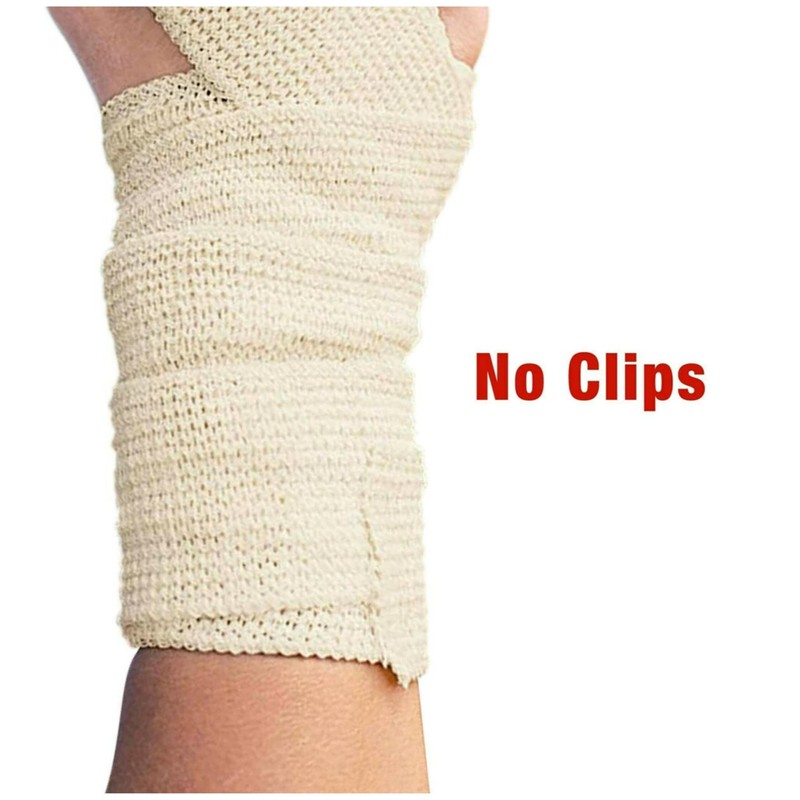 ACE 4 Inch Self-Adhering Elastic Bandage, No Clips, Beige, Great