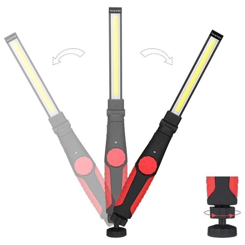 SQUADO - Tragbare LED-Taschenlampe, für Notfälle oder Arbeit, wiederaufladbar über