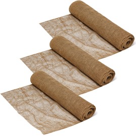 3 Pcs Erosion Control Blankets Burlap Netting Mesh Burlap Erosion Control Liners Erosion Control Blanket Burlap Loose Weave Planter Liner Roll for Garden Raised Bed Soil Saver, 48 Inch 30 ft