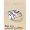 FindChic Birth Flower Ring for Women January Carnation Month Floral