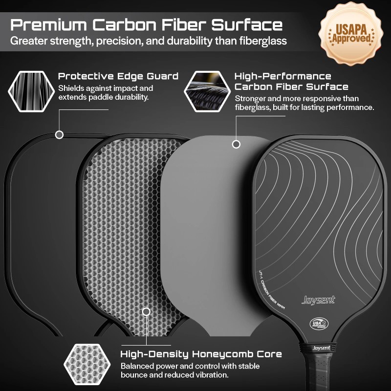 Joysent Pickleball Paddle Racket JT-1 USAPA Approved T300 Carbon Fiber