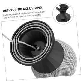 Angoily Elegant Mini Speaker Stand Black Audio Stand Wire Organizer Modern Desktop Speaker Holder