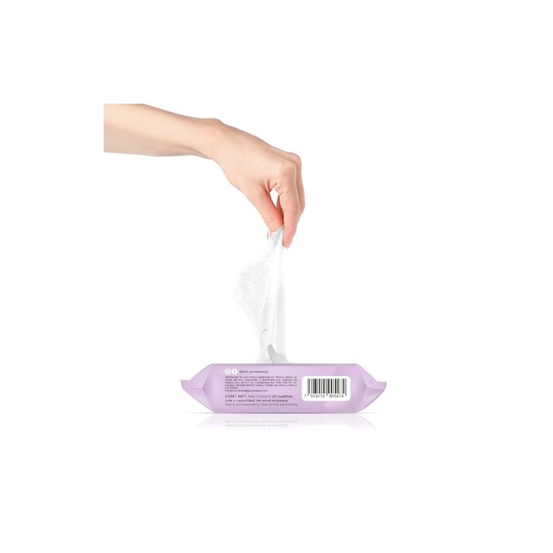 Skin Sense Toallitas Faciales Biodegradables (25 piezas) – Aceite de