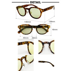 FaceTrick az Label Stylish Reading Glasses Men Women Blue Light Cut UV and Near-Infrared Cut High-Performance Lenses Sabae Manufacturer Brown Demi/Light Green Lens RG2115-2LG +2.00