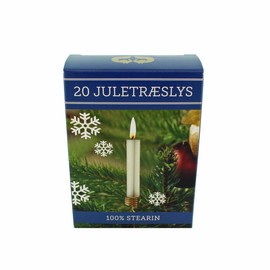 Swedish Chime Candles - 20 Pk. Julgransljus(White)