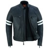 A&H Apparel Mens Top Grain Cowhide Biker Light weight Motorcycle