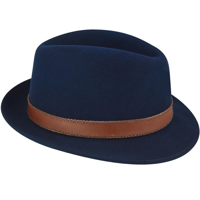 Bailey of Hollywood Perry Fedora Navy, Medium