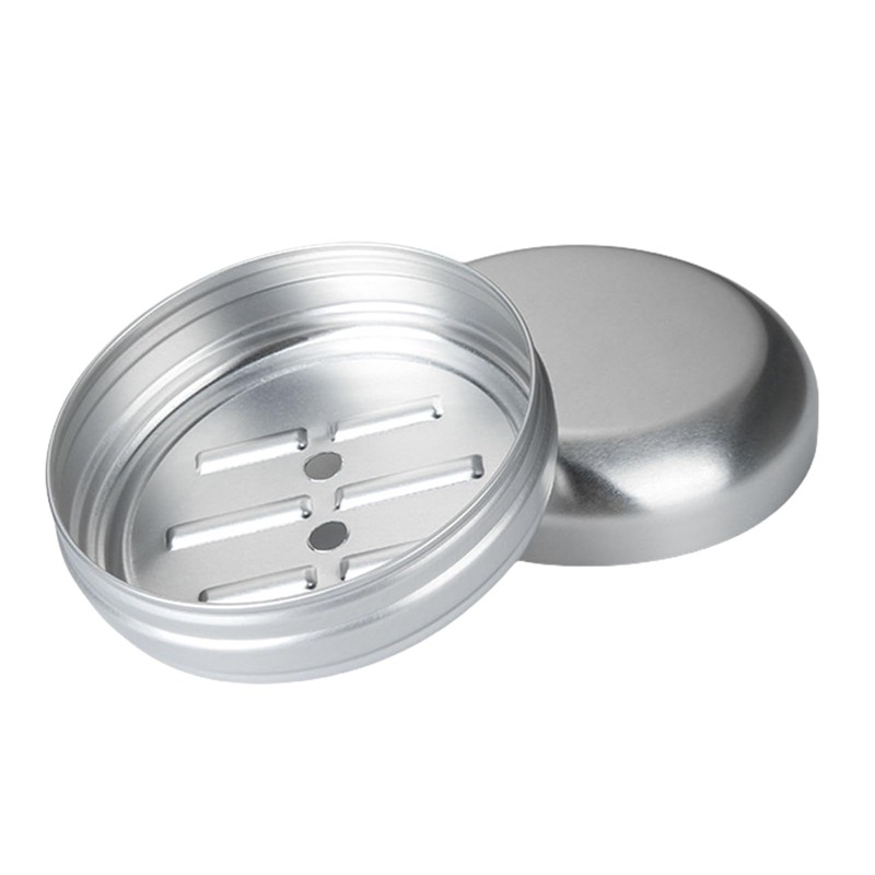 FACAILUO Aluminum Soap Box Travel Soap Dish with Drainages Layer,