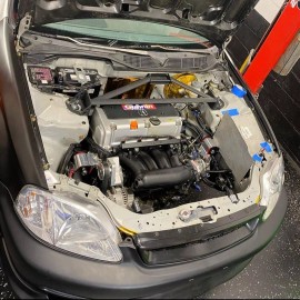 Almostboosted K-swap K20 K24 Charge harness Black nylon braided plug and play