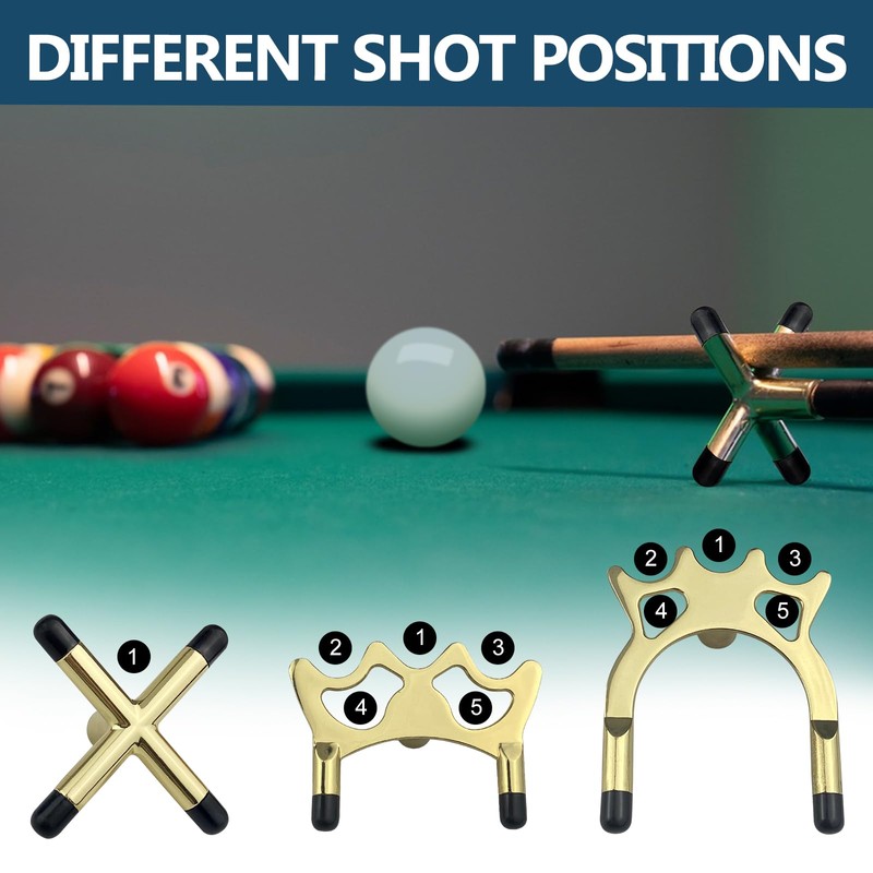7pcs Snooker Table Rests Set, Billards Cue Stick Bridge, Pool