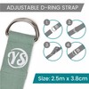 Yoga Studio Yoga Strap, 2.5m (8.2ft) Extra Long Durable Organic