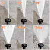 FIXFANS Pressure Washer Nozzle, 6 in 1 Quick Change Over