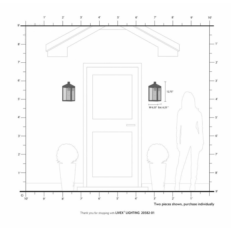 Livex Lighting 20582-07 Nyack 1 Light Outdoor Wall Lantern, Bronze