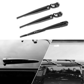 SQQP Carbon Fiber Front & Rear Window Windshield Wiper Arm Blade Decoration Cover Kit Fit for 2018-2026 Jeep Wrangler JL JLU & Gladiator JT
