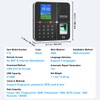VEVOR Time Clocks for Employees Small Business with Face, Fingerprint,