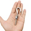Rrina 8Pcs M8 Hook Bolt 304 Stainless Steel Eye Ring