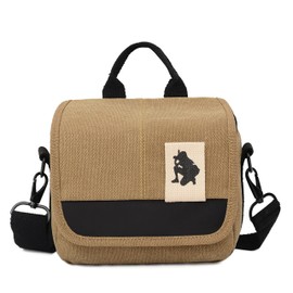 Rowaica Camera Bag, Small, Lightweight, Shoulder Case, Compact, SLR, Mirrorless, Stylish, Khaki, camera bag