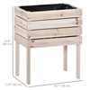 espidoo Wooden Multi-Tier Planter Box: Rustic 4-Piece Elevated Garden Bed