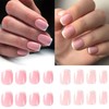 Press on Nails Short - 48 Pcs French Tip Nails