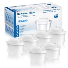 BREAUILL Replacement Cartridge for Water Purification Pot, Fit for Brita Maxtra Compatible Filter Cartridge, Removes Chlorine and Other Harmful Substances, 6 PCS Water Filter By BREAUILL