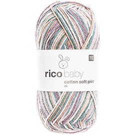 Rico Baby cotton soft print Baby Wool DK Colour 29, Cotton Blend Yarn for Knitting and Crocheting