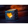 DARO DEKO Ceramic Tea Light Holder Silver Heart 7.5 x