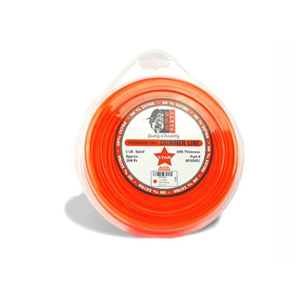 APE Partz .080 Trimmer Line 1 lb Spool Refill, Star,