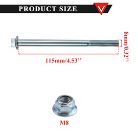 PRO BAT 8mm x 115mm Pit Bike Top & Bottom Engine Mount Bolts 50cc 70cc 90cc 110cc 125cc 140cc ATV Dirt Quad Bike