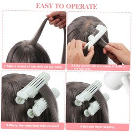IWOWHERO 10pcs Hair Volume Clips Fluffy Root Clips for Natural Curls Heat Safe Hair Styling Tool for and Bangs Easy to Use Curlers for Enhanced Volume