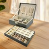 2 Layers PU Leather Jewelry Box Jewelry Organizer Box for