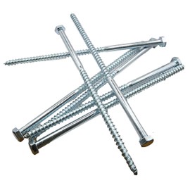LLB 200mm M8 For Coach Screws Wood Hex Head Width 13mm Zinc Plated Sleeper Concrete Screw Hexagon Lag Half Thread Bolts Silver Long 8 inch x 0.3 inch (8mm x 200mm) Box of 6pcs