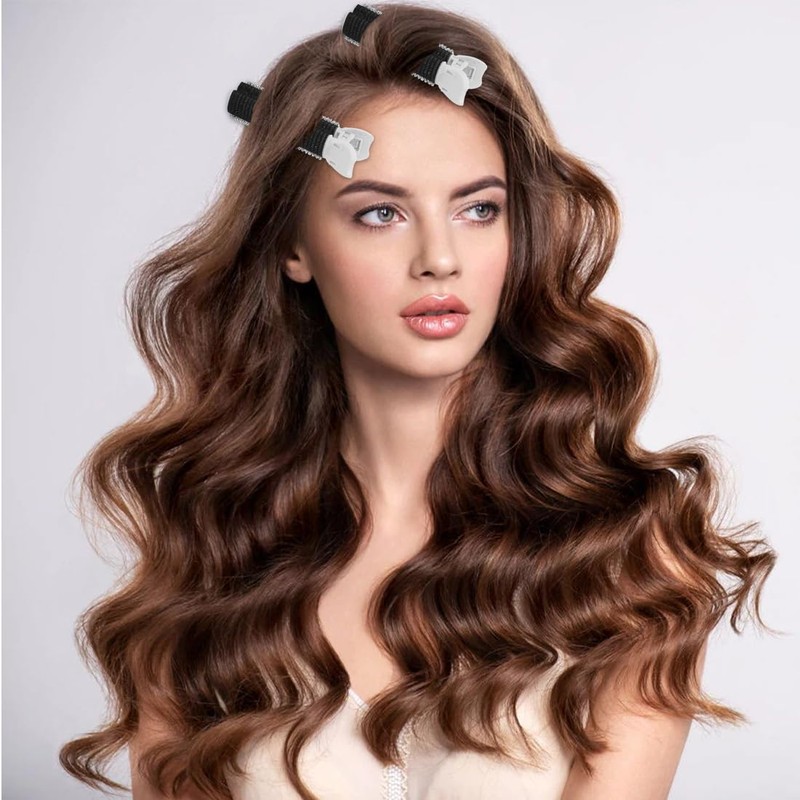 CULEO Hair Rollers, 6 Pieces Hair Rollers, Volume Clips for