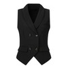 Allegra K Women's Sleeveless Suit Vest, Elegant, Double Breasted, Black