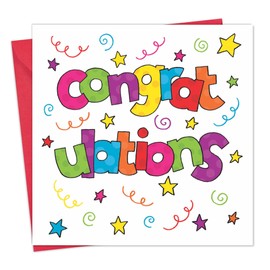 Twizler Congratulations Card for Any Occasion - Stars and Swirls Design
