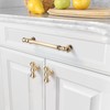 Asidrama 6 Pack 5 Inch(128mm) Brushed Brass Kitchen Cabinet Handles,
