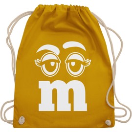 Shirtracer - Gym Bag Backpack - Carnival & Fancy Dress - Bags - M and M Eyes, 15 Mustard Yellow