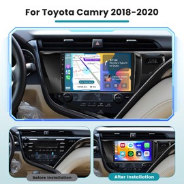 Car Radio for Toyota Camry 2018 2019 2020, Android 15 Car Stereo Wireless Carplay, Roinvou 10.1 inch Touch Screen for Camry Bluetooth Radio Android Auto WiFi GPS 2G RAM 64G ROM